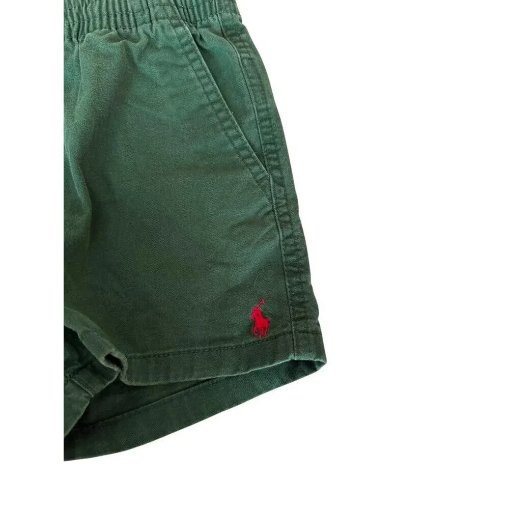 Polo Ralph Lauren Boys Green Chino Shorts Size 5 Pony Logo